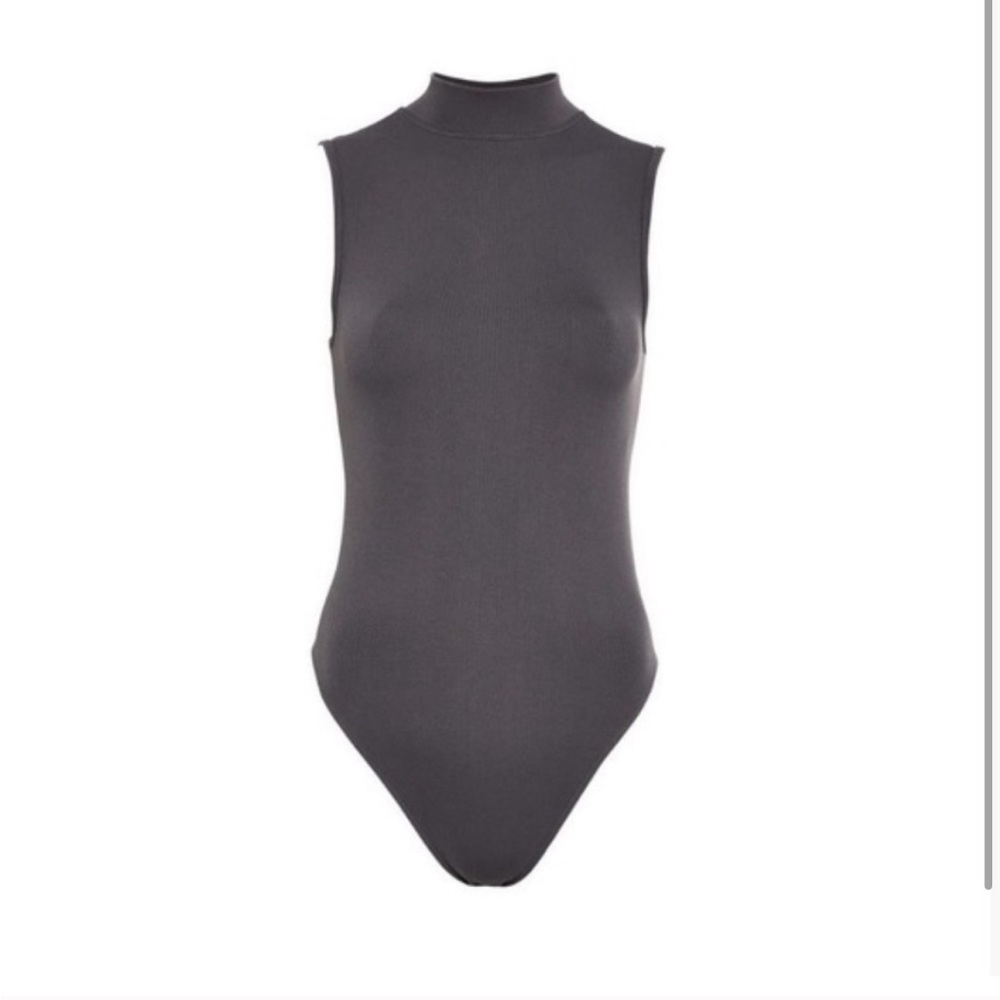 Primark Gray Ribbed Bodysuit